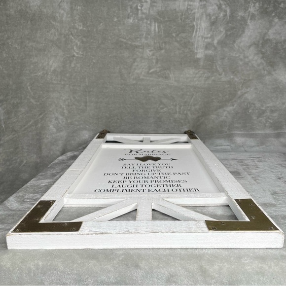 Cracker Barrel Marriage Rules Distressed Barn Door  Wall Decor - Picture 4 of 10